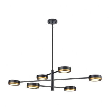 Temagami 36W 1 LED Linear Chandelier 9.75 Inch X 43.75 Inch Wide by DVI - DVP39302MF+GR