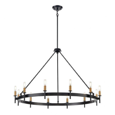 Cambrai 12 Light Chandelier 24.75 Inch Tall and 37.25 Inch Wide by DVI - DVP27345MF+EB