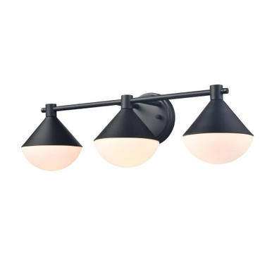 Agawa 3 Light Bath Vanity 7.25 Inch Tall and 24 Inch Wide by DVI - DVP36143BK-OP