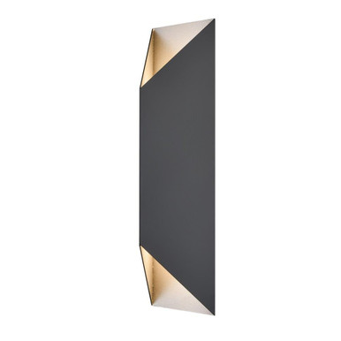 Brecon 2 Light Outdoor Wall Mount 24 Inch Tall and 6.5 Inch Wide by DVI - DVP43082SS+BK