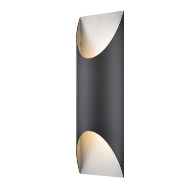 Brecon 2 Light Outdoor Wall Mount 24 Inch Tall and 7.5 Inch Wide by DVI - DVP43092SS+BK