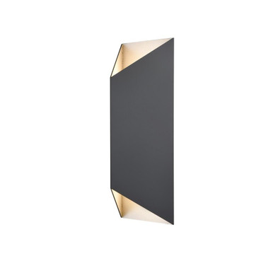 Brecon 2 Light Outdoor Wall Mount 18 Inch Tall and 6.5 Inch Wide by DVI - DVP43081SS+BK