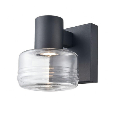 Rouge Valley 1 Light Outdoor Wall Mount 7 Inch Tall and 6 Inch Wide by DVI - DVP47273BK-RPG