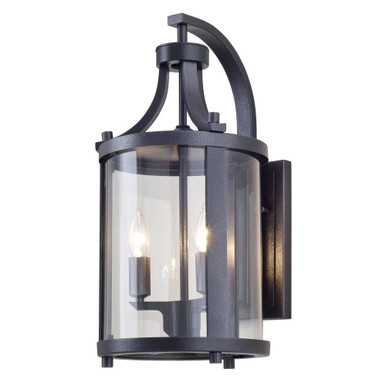 Niagara 2 Light Outdoor Wall Mount 14.75 Inch Tall and 6.5 Inch Wide by DVI - DVP4472HB-CL
