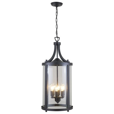 Niagara 6 Light Outdoor Pendant 32 Inch Tall and 13.75 Inch Wide by DVI - DVP4476HB-CL