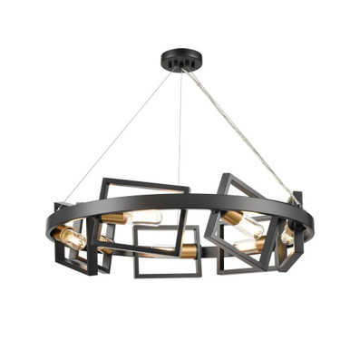Northwest Passage 7 Light Chandelier 10 Inch Tall and 30 Inch Wide by DVI - DVP45224MF+GR