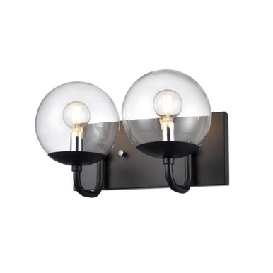 Mackenzie Delta 2 Light Bath Vanity 8 Inch Tall and 12.75 Inch Wide by DVI - DVP43122MF+EB-CL