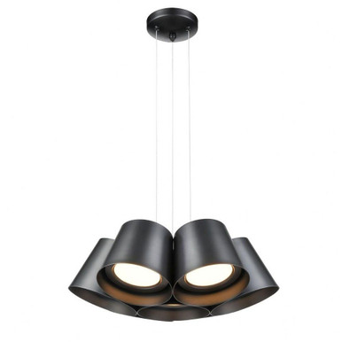 Drumline 7 LED Pendant 7.25 Inch Tall and 23.5 Inch Wide by DVI - DVP47726BK