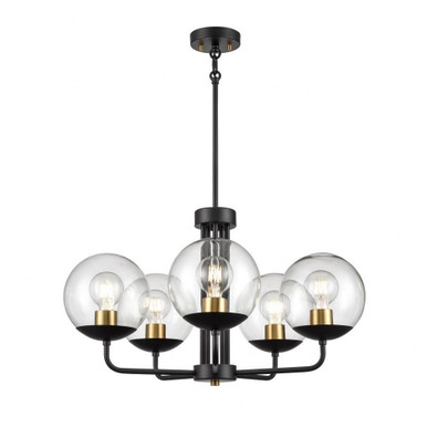 Mackenzie Delta 5 Light Large Chandelier by DVI - DVP43125MF+EB-CL