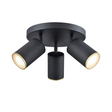 Pond Inlet 3 Light Outdoor Flush Mount 7.25 Inch Tall X 10 Inch Wide by DVI - DVP45774MFO+BK
