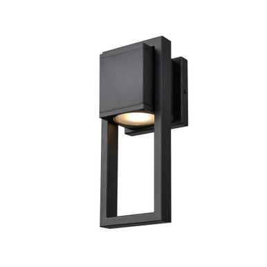 Kitsilano 1 Light Outdoor Wall Mount 12 Inch Tall and 5 Inch Wide by DVI - DVP45871BK