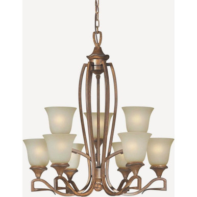 Sutter 9 Light Large 2 Tier Traditional Chandelier by Forte - 2283-09-41