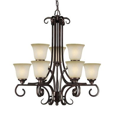 Evans 9 Light Large Chandelier by Forte - 2302-09-32