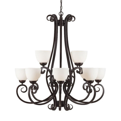 Sutter 12 Light Oversized 2 Tier Chandelier by Forte - 2250-12-32