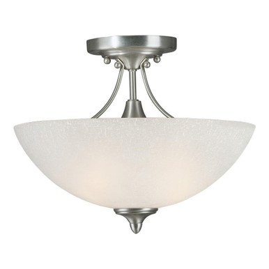 Carson 2 Light 13.5 Inch Wide Semi Flush Mount by Forte - 2378-02-55