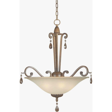4 Light Large Bowl Pendant 27 Inch Tall by Forte - 2390-04-41