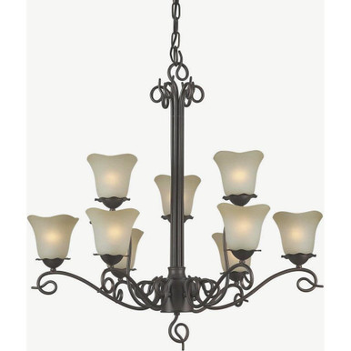 Sutter 9 Light Large Chandelier by Forte - 2363-09-32