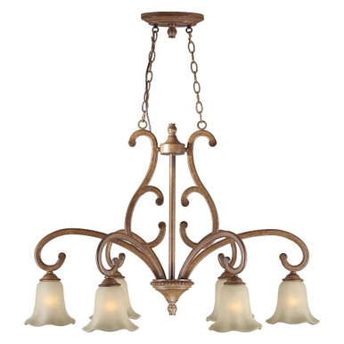6 Light Medium Curve Armed Chandelier by Forte - 2387-06-41