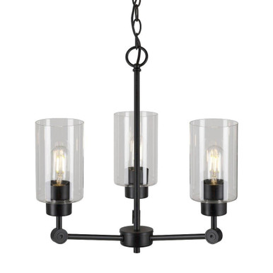 Jayden 3 Light Chandelier 18.25 x 18 Inches by Forte - 2614-03-04