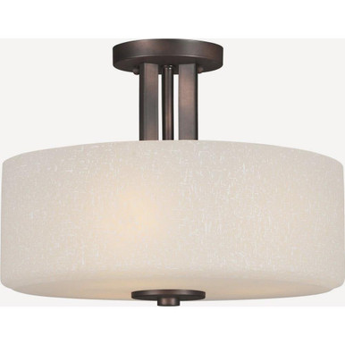 Lila 3 Light 15 Inch Wide Semi Flush Mount by Forte - 2548-03-32