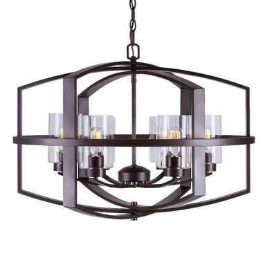 Hyde 6 Light Large Chandelier by Forte - 2718-06-32