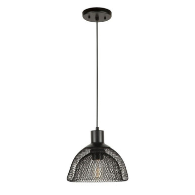 Mesh 1 Light Small Pendant 10 Inch Wide by Forte - 2686-01-04