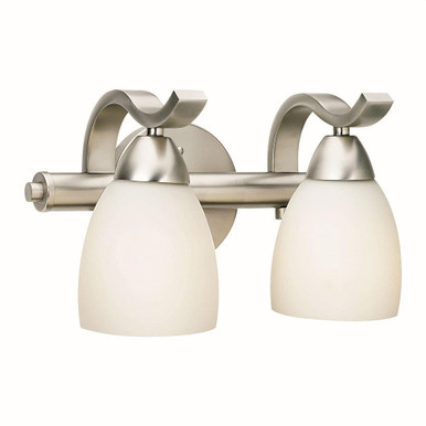 Stanley 2 Light Vanity Light 12 Inch Tall by Forte - 5045-02-55