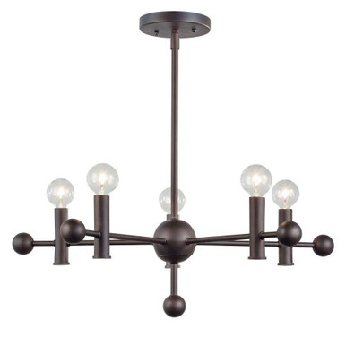 Mia 5 Light Medium Chandelier by Forte - 7058-05-32