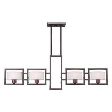 Viv 4 Light Mini Foyer Island Chandelier by Forte - 7084-04-32