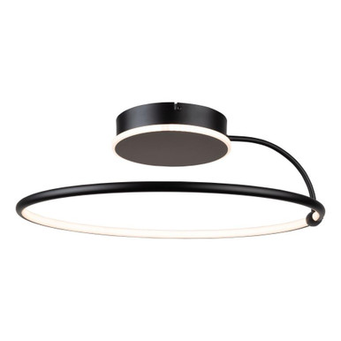 Halo 25W LED 16 Inch Wide Semi Flush Mount by Artcraft - AC6631BK