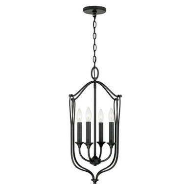 Bentley 4 Light Small Foyer Caged Chandelier by Capital - 541641BI