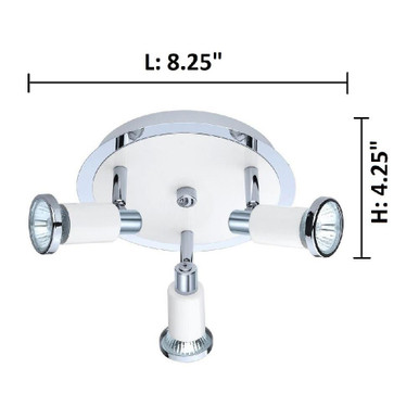 Eridan 3 Light 8.27 Inch Wide Track Light by Eglo - 200098a