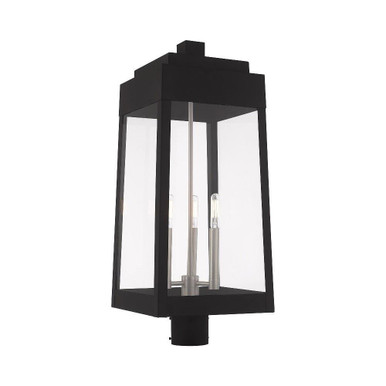 Oslo 3 Light Outdoor Post Top Lantern 10.5 x 24.75 Inches by Livex  - 20859