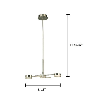 Transton 3 LED Light Small Chandelier by Eglo - 203967a