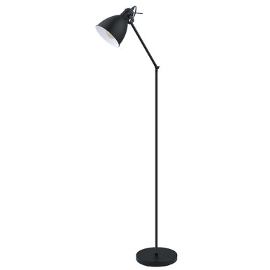 Priddy 1 Light Floor Lamp Black Finish by Eglo - 49471a