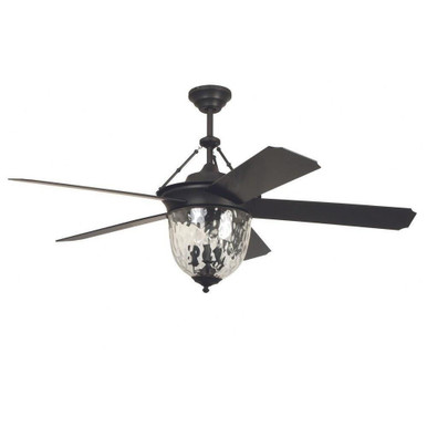 Knightsbridge 5 Blade Ceiling Fan with Light Kit  52 Inches Wide by Litex - KM52ABZ5LR