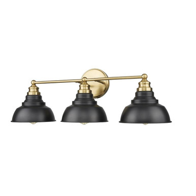 Bishop 3 Light Bath Vanity 10 Inch Tall and 28 Inch Wide by Acclaim - IN40028BK