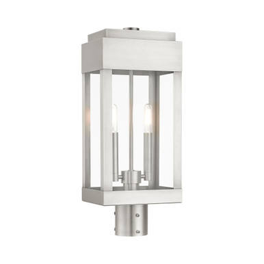 York 2 Light Outdoor Post Top Lantern 6.13 x 19.75 Inches by Livex  - 21236