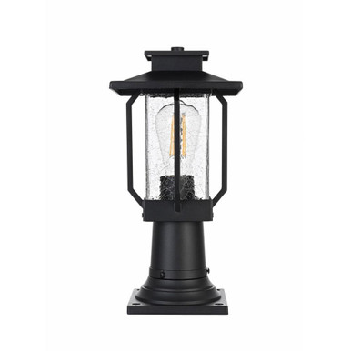 Salem 1 Light Outdoor Post Mount 15 Inch Tall and 7 Inch Wide by Elegant - OD304P15BK