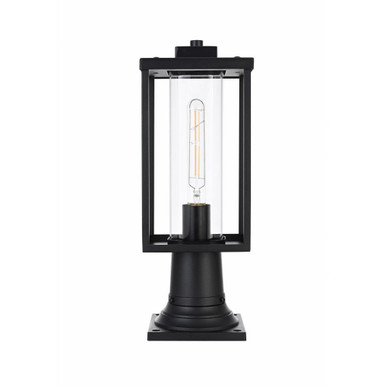 Memphis 1 Light Outdoor Post Mount 16.5 Inch Tall X 6 Inch Wide by Elegant - OD310P17BK