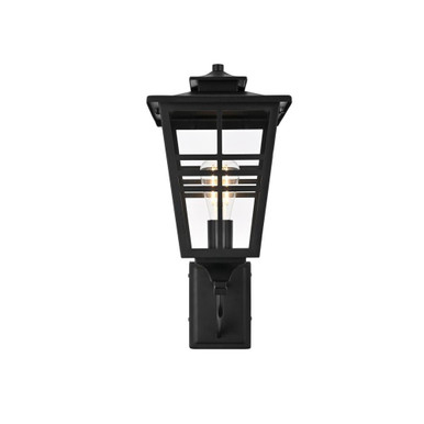 Macon 1 Light Outdoor Wall Mount 19.5 Inch Tall X 8.5 Inch Wide by Elegant - OD303W20BK