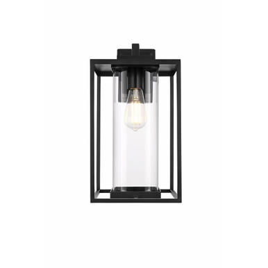 Memphis 1 Light Outdoor Wall Mount 17 Inch Tall X 8.5 Inch Wide by Elegant - OD310W17BK