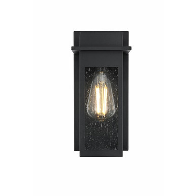 Dunton 1 Light Outdoor Wall Sconce 11 Inch Tall and 5 Inch Wide by Elegant - OD362W11BK
