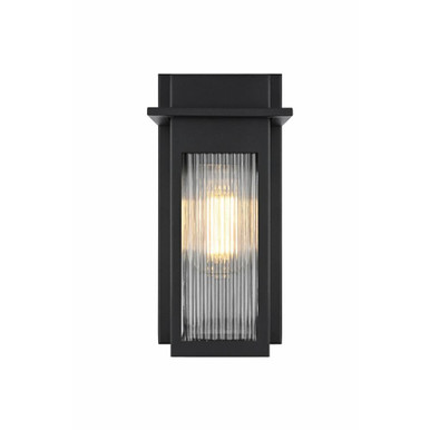 Fletcher 1 Light Outdoor Wall Sconce 11 Inch Tall X 5 Inch Wide by Elegant - OD364W11BK
