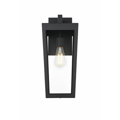 William 1 Light Outdoor Wall Mount 18 Inch Tall and 8 Inch Wide by Elegant - OD405W18BK