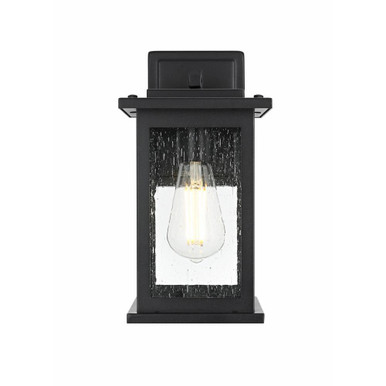 Ringgold 1 Light Outdoor Wall Sconce 12 Inch Tall X 6 Inch Wide by Elegant - OD350W12BK