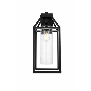 Zora 1 Light Outdoor Wall Mount 24 Inch Tall and 10 Inch Wide by Elegant - OD606W24BK