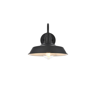 Franco 1 Light Outdoor Wall Mount 9 Inch Tall and 10 Inch Wide by Elegant - OD805W9BK