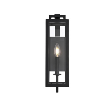 Jairo 1 Light Outdoor Wall Mount 16.5 Inch Tall and 5 Inch Wide by Elegant - OD809W17BK