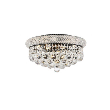 Primo 8 Light 16 Inch Wide Metal Flush Mount by Elegant - V1800F16BK/RC